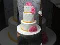 three tired cake design wedding anniversary cake easy decoration ideas #viral #shortsfeed #shorts