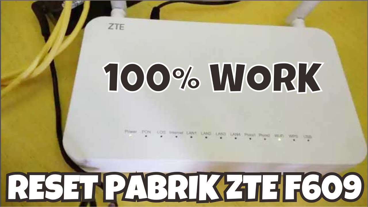 CARA RESET ZTE F609 TERBARU YouTube
