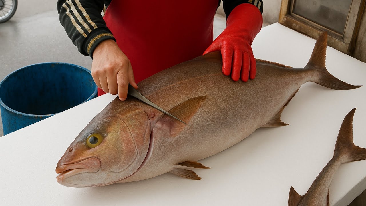 Amberjack Transformation – From Whole Fish to Perfect Fillet Like a Samurai Chef