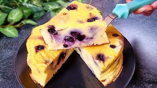 Easiest Blueberry Yogurt Cake / No Added Sugar, No Oil, No Flour / Gluten Free Recipe