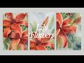 [ Step By Step Tutorial ] - How To Easily Do Lilly Flower In Watercolor