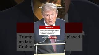 Trump delivers eulogy for US Senator Lindsey Graham. #BBCNews