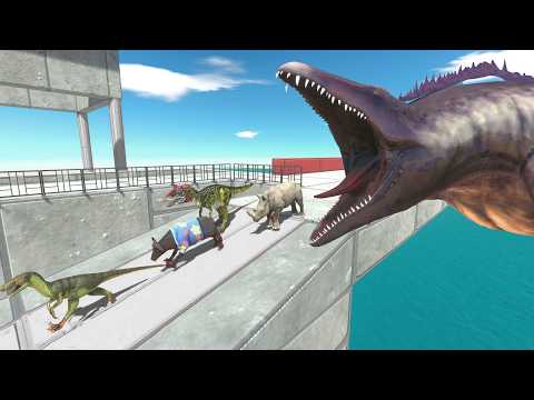 Escape the Tower of Death – Can Dinosaurs and Beasts Reach the Boat Before the Mosasaurus Strikes?