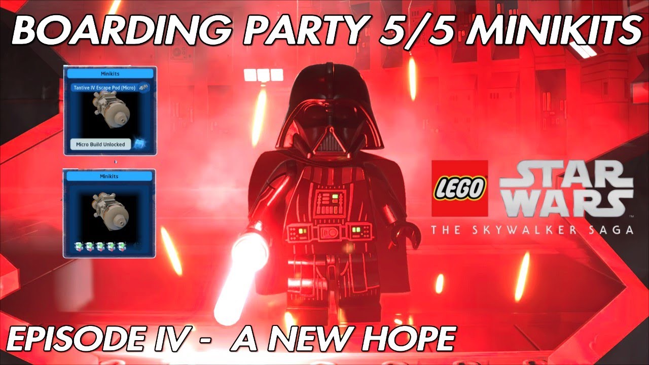 All Minikits 5/5 in Boarding Party "Episode IV - A New Hope" LEGO Star Wars The Skywalker Saga