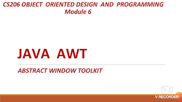 Java AWT- Frame Creation - For KTU CSE(4th Semester) Students