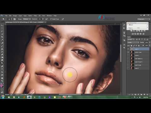 EASY// Retouching Skin with Dodging and Burning Tutorial//Photoshop CC//...