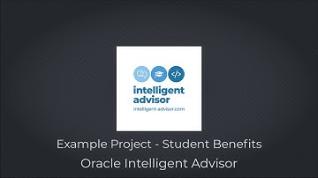 Student Benefits - Example Project - Oracle Intelligent Advisor