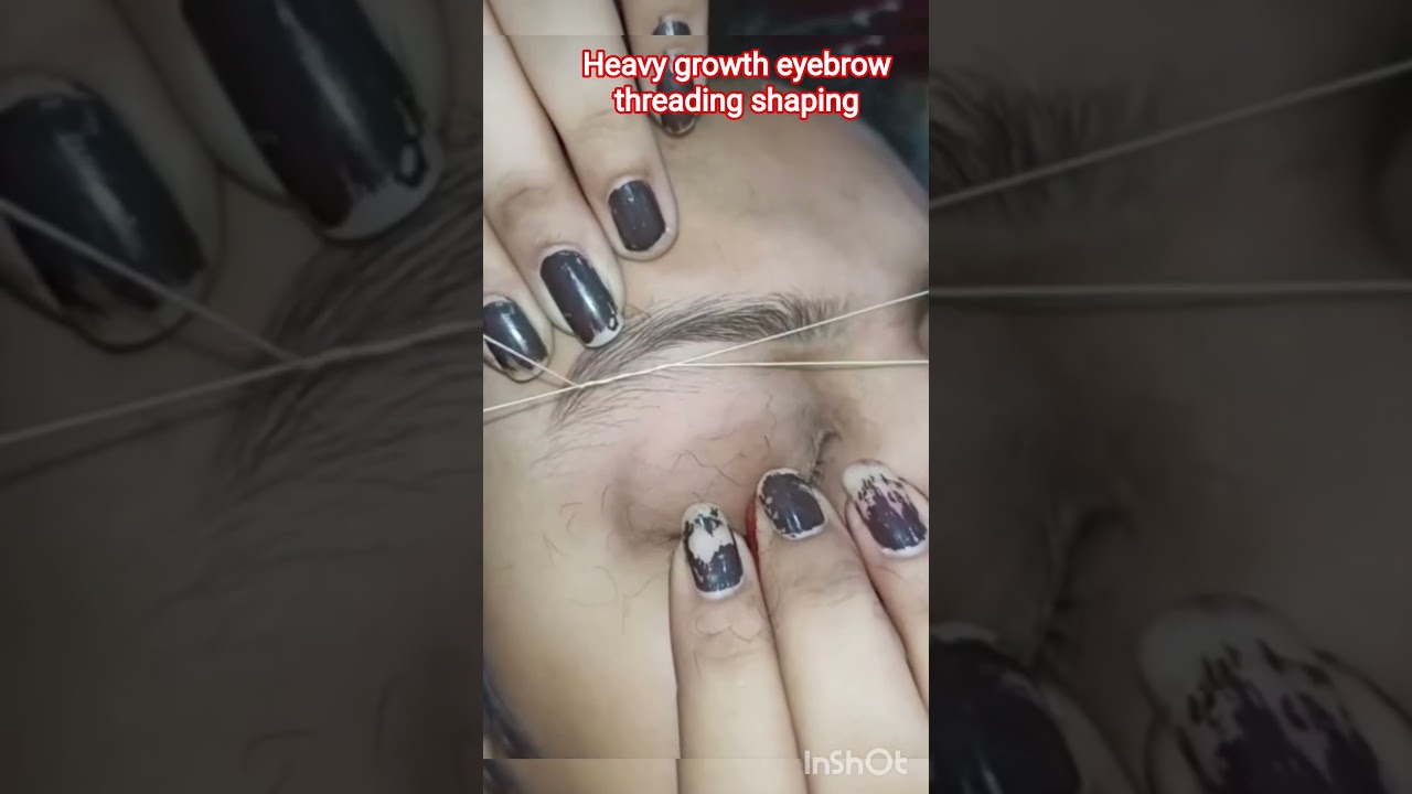 heavy growth eyebrow threading tutorial #eyebrowthreading #eyebrow#yttrending #tutorials #ytshorts