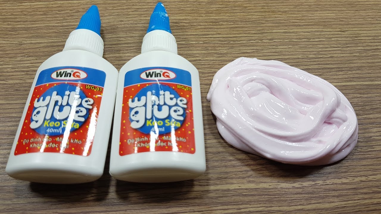 Water White Glue Slime No Borax 