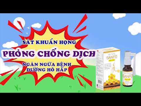 Video XỊT HỌNG SANFO KEO ONG - SÁT KHUẨN HỌNG, GIẢM HO, NGĂN... - youtube