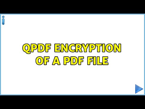 Ubuntu: qpdf encryption of a pdf file (2 Solutions!!)