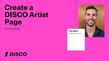 Create a DISCO Artist Page to deliver your work in style