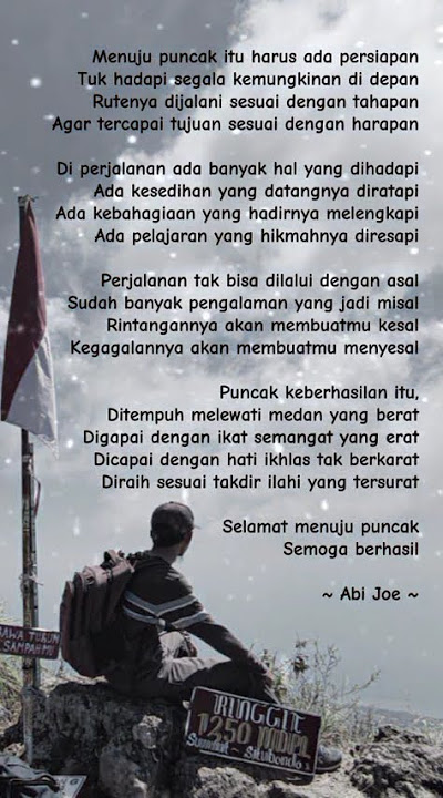 Puisi Pendaki Gunung - Puncak Gunung Ringgit Situbondo #quotes #pendaki #sahabatgunung
