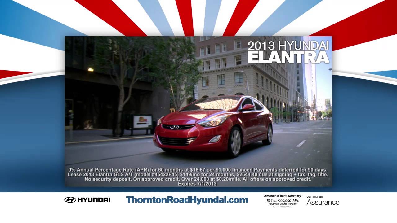 Hyundai Memorial Day Sales Event Offers Lease Special At Thornton 