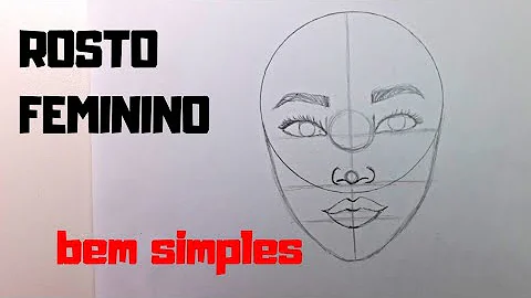 Como desenhar um rosto humano feminino passo a passo?