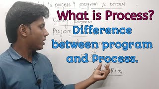 What is process ? Difference between program and process.
