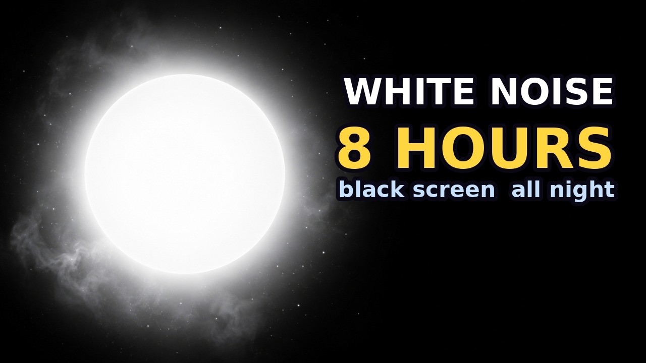 White Noise + Black Screen | 8 Hours of Pure Sleep & Focus Soundscape