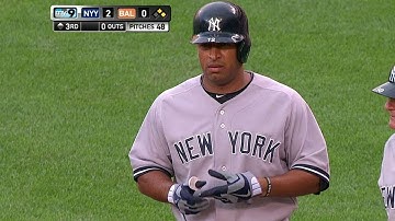 NYY@BAL: Wells drives an RBI single in the third