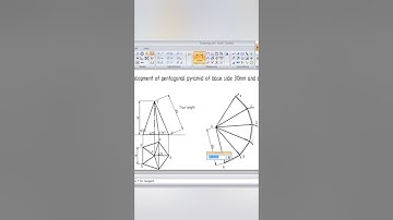 Pentagonal Pyramid Development #development #caed #engineeringdrawing #vtu