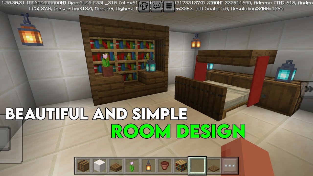 A simple and beautiful room design in Minecraft - YouTube