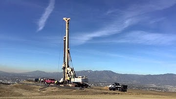Drilling a well into the Landfill