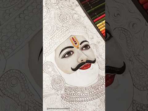 Khatu Shyam Ji Drawing 🌸✨ Part 2 #art #khatushyam #colourpencildrawing #divine #viral #shorts