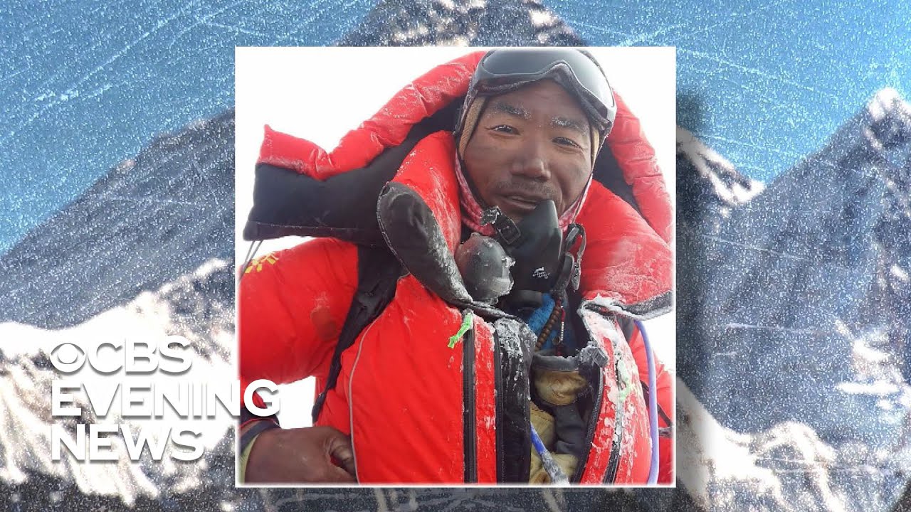 Sherpa breaks his own record with 24th Mount Everest summit - YouTube