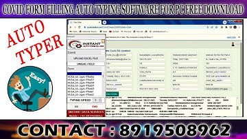 Covid Form Filling Auto Typer Software Free download for PC.