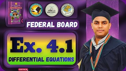 Exercise 4.1 Class 12 Math NBF | ex 4.1 Differential Equations 12 Class Math | Step by Step Solution