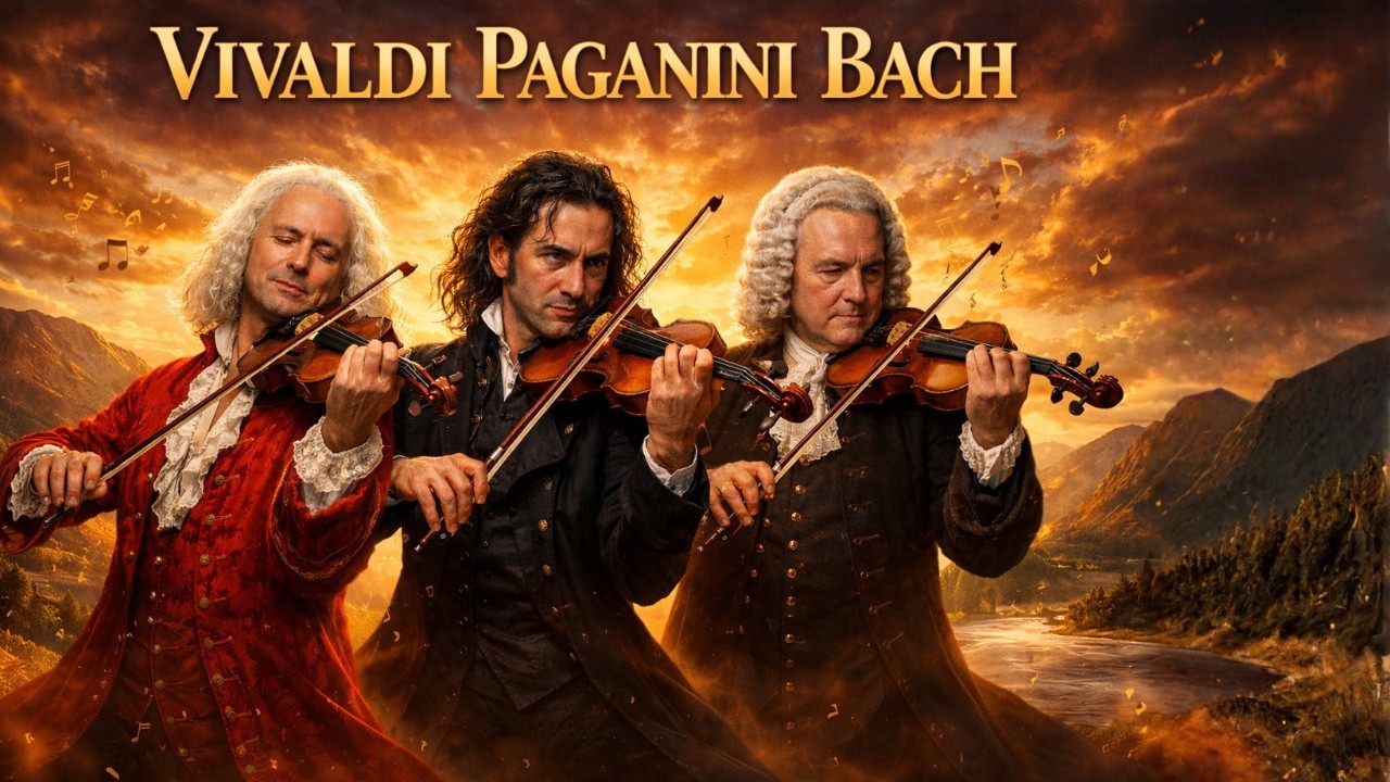 Vivaldi Paganini Bach Inspired Violin Music 🎻 Realistic 18th Century Classical Violin Masterpiece