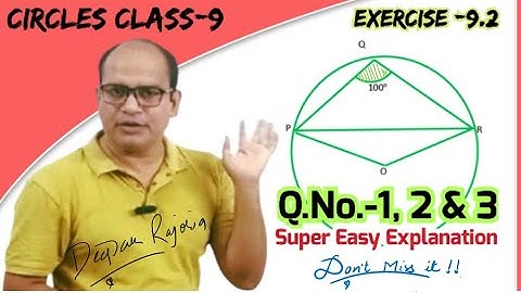 Circles Class 9 Ex 9.3 Q1 to Q3 | Circle Chapter 9 | Class 9th | Maths Ncert