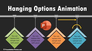 Hanging Options Animation in PowerPoint [Creative Agenda, Summary, List Slide]