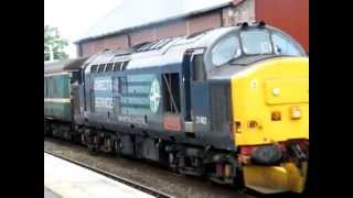 Class 37s on regular passenger train at Ravenglass in Cumbia by CamdenMSS 331 views 8 years ago 24 seconds