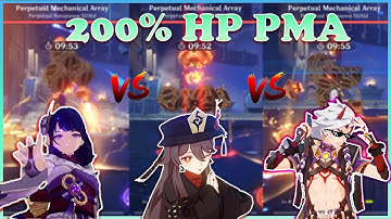 200% HP Perpetual Mechanical Array | Baal vs Hu Tao vs Arataki Itto |DPS Comparison | Genshin Impact