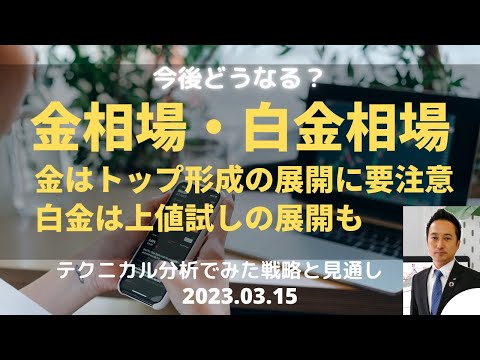 【金相場・白金相場】今後どうなる！？ 白金は上昇余地も残る 金はトップ形成の展開に要注意 テクニカル分析でみた見通しと戦略 3月15日（水）