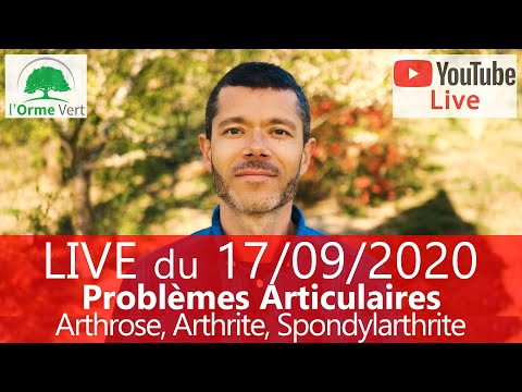 LIVE Spécial PROBLÈMES ARTICULAIRES : ARTHROSE, ARTHRITE, SPONDYLARTHRITE  17-09-2020 à 2/2