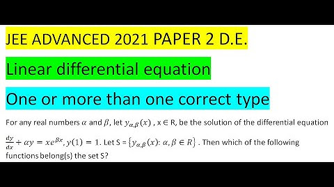 For any real numbers α and β, let y_(α,β) (x) , x ∈ R, be the solution of the differential equation