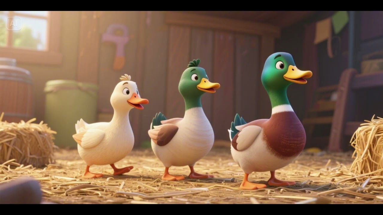 Ducks Waddle on the Hay Floor | Nursery Rhymes & Kids Songs