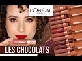 Les Chocolats de Loreal Lip Swatches y Review