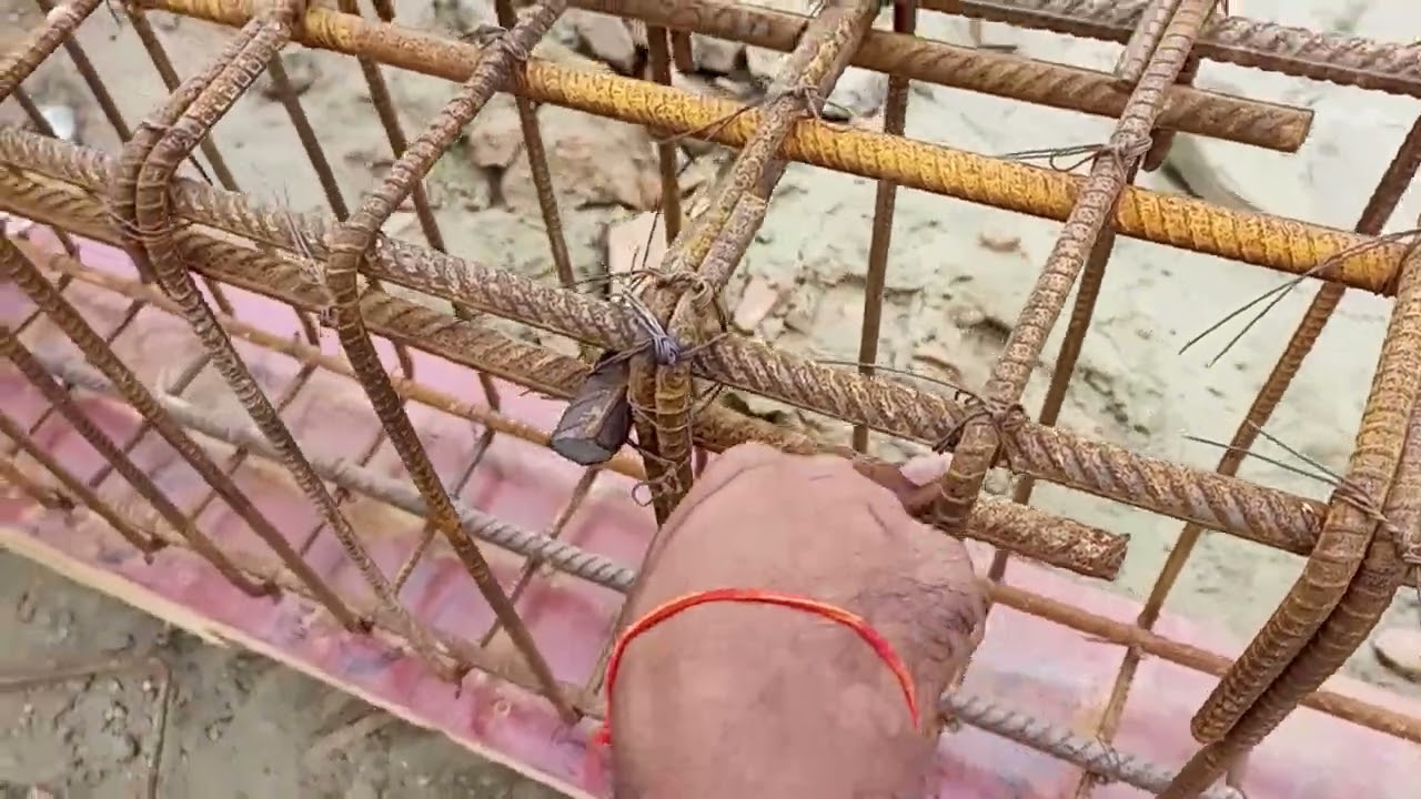 साइट विजिट बीम reinforcement 👷‍♂️