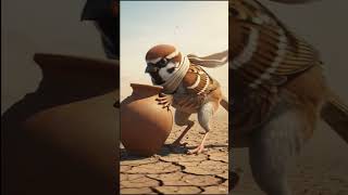 प्यासे जंगल को बचाने निकली चिड़िया 😢 | Emotional Story #ai #birds #shorts #ytshorts
