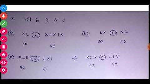 5th math, exercise 2a, Roman Numerals