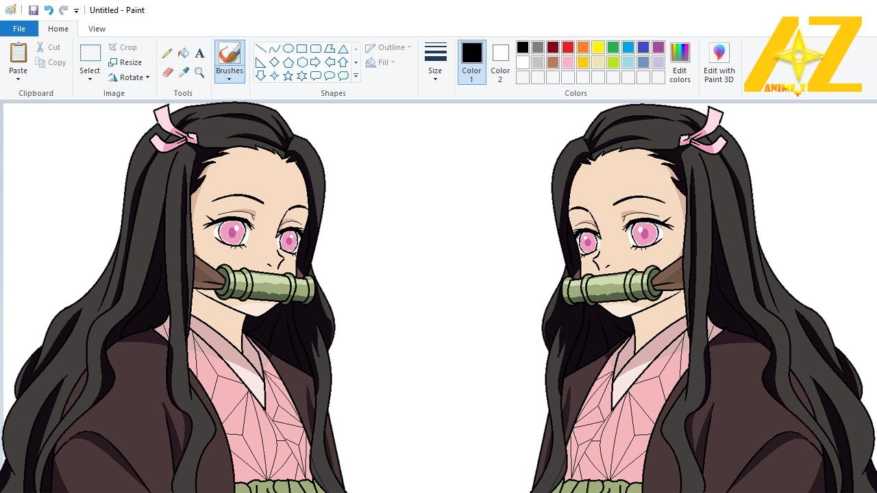 Draw color Nezuko Kamado  Desenhos coloridos, Desenho, Como