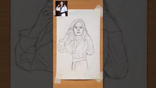 drawing a karate girl with reference | quick sketch | #shorts