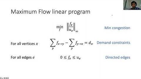 A&C Seminar: Sushant Sachdeva - Almost linear time algorithms for max-flow and more