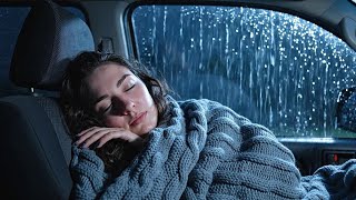 Soft Rain on Car Windows During Midnight Relaxation for Better Sleep