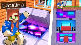 EVİMİN ALTINA %0.1 GİZLİ OYUN ODASI YAPTIM   Minecraft