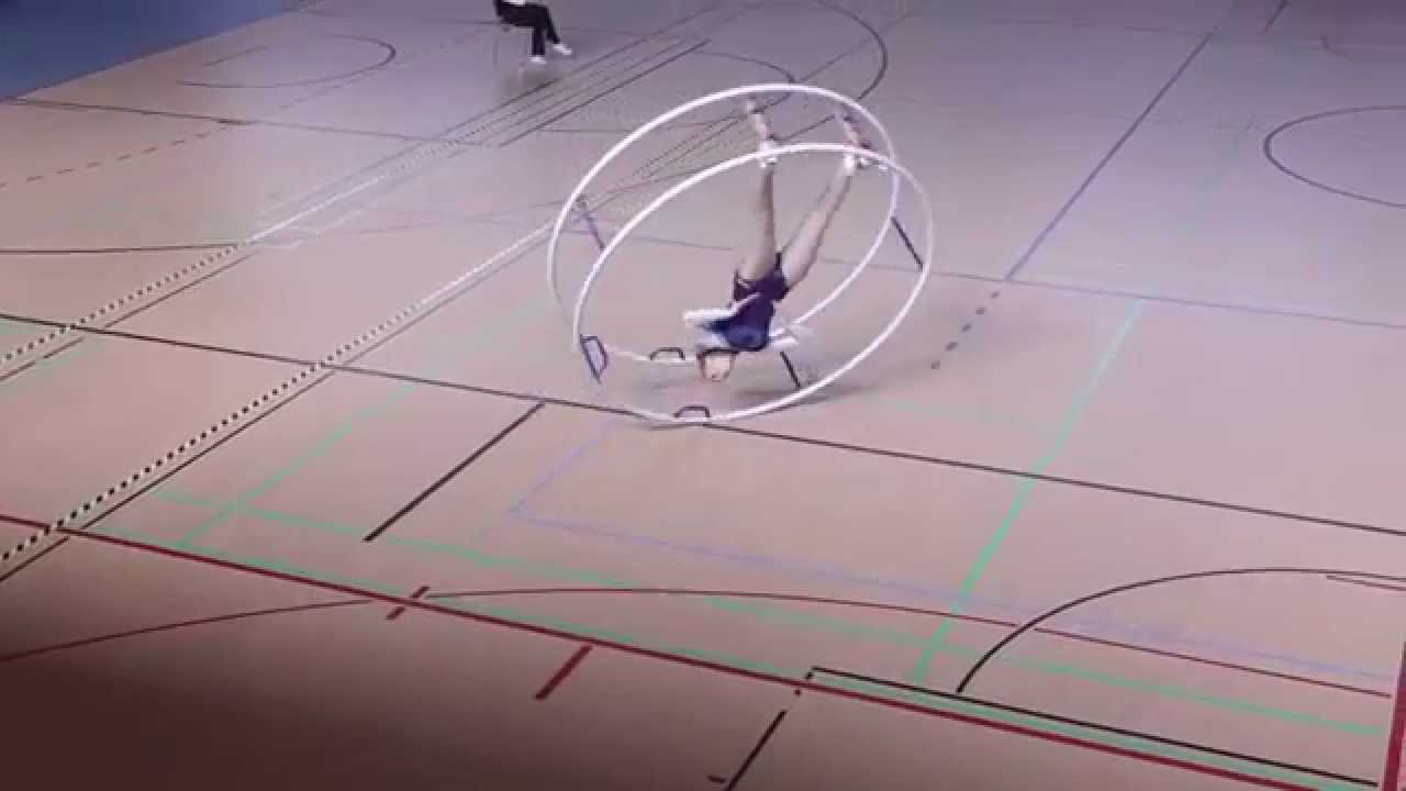 Bayerische Meisterschaften in Rhönrad 2014 Sarah Mohr Spirale