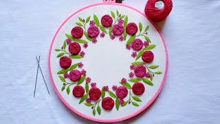 Tutorial Menyulam Bunga Mawar Bagi Pemula (Hand Embroidery Tutorial)