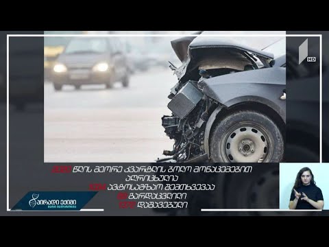 საქართველოს საგზაო-სატრანსპორტო შემთხვევების 2020 წლის სტატისტიკა